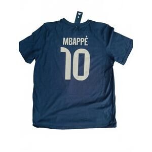 XL Adidas Real Madrid Black Cotton T-shirt Mbappe #10 25/26